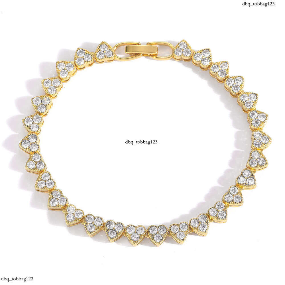 New Moissanite chain 6.5mm Wide Heart Shape Unisex Couple Personality Hip Hop Necklace