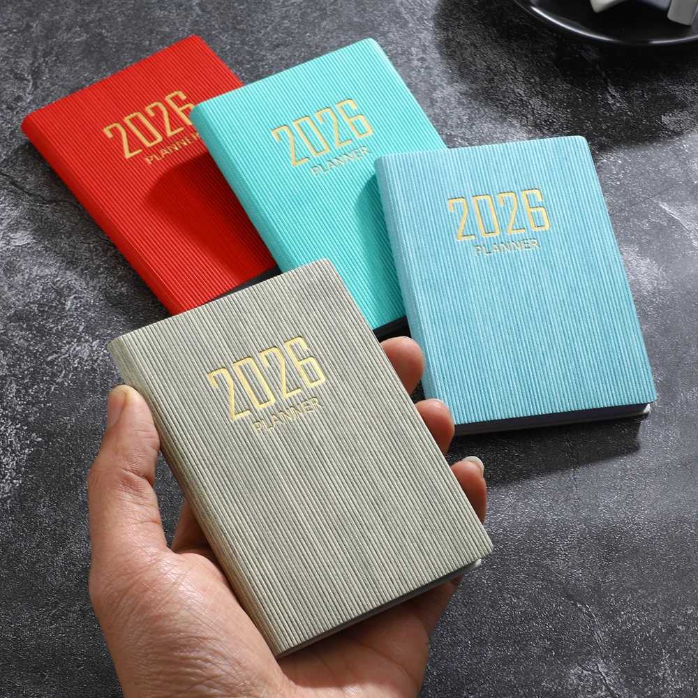 A7 Specification 2026 English Planner Book Mini Portable Pocket Daily Schedule Book 64 Sheets 128 Pages Thin Weekly Calendar Z250809