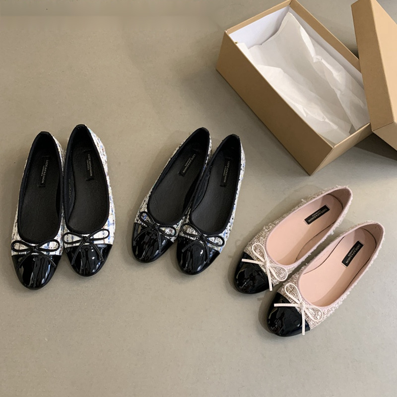 Brand Mixed Color Flats Women Slip On Casual Ballerina Soft Loafer Female Bow Knot Shoes Office Zapatillas De Mujer