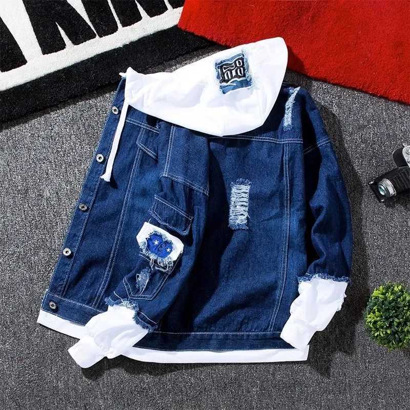 New Spring Autumn Denim Jacket For Men Trendy Korean Style Casual Baseball Uniform Versatile Couple Jacket W250809