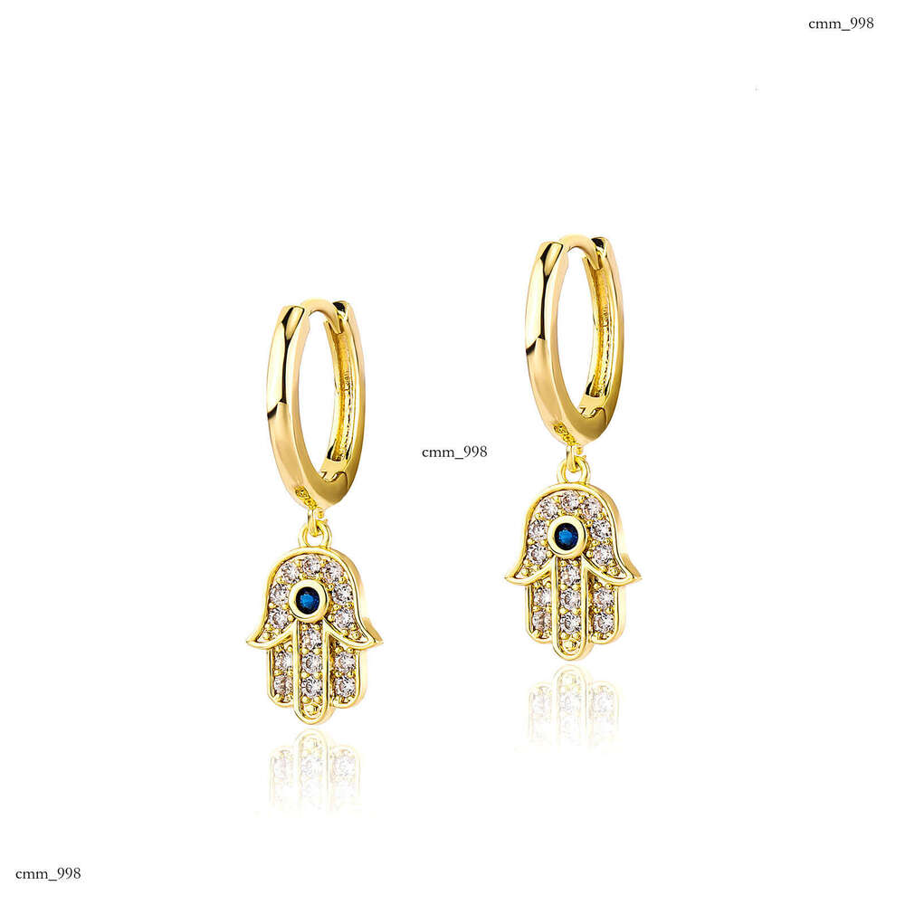 New Super Shiny Dia-Encrusted Devil's Eye Personality Punk Style Earrings for Men and Women