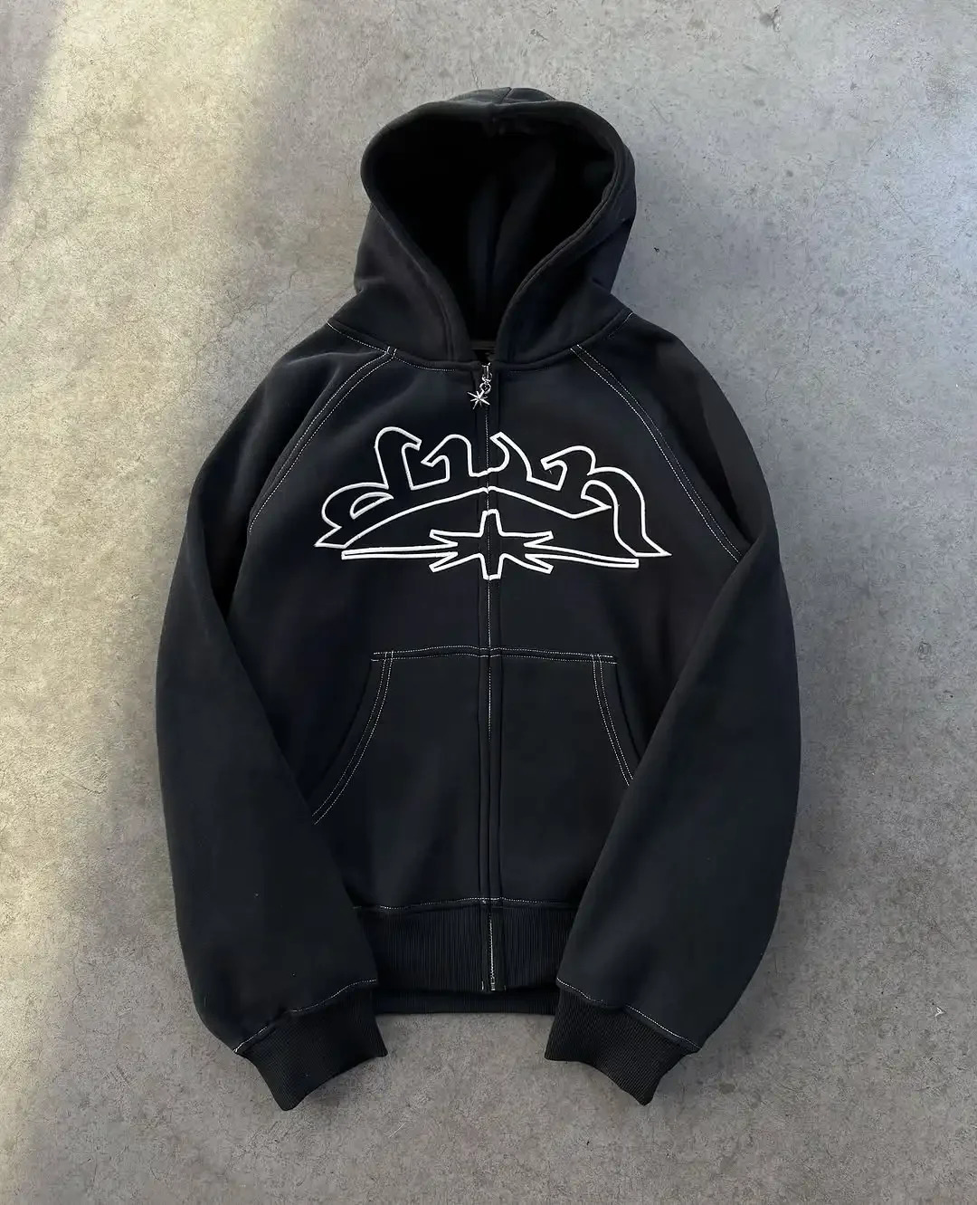 Y2K Divin Series Hoodies Fashion Embroidery Hoodie Harajuku Hip Hop Street Coat Loose Mens Hooded Sweatshirt y250729