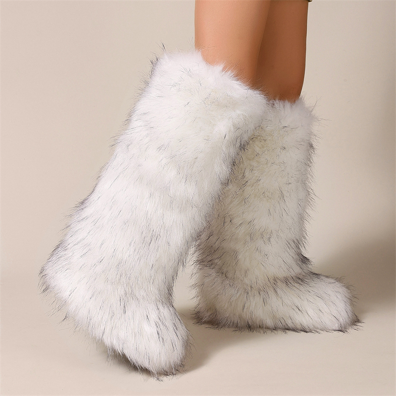 Designer shoes free shipping new Outdoor trainer winter plush snow for women's keep warm fashion Knee boots black white pink grey brown red