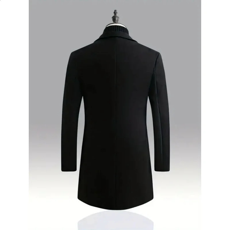 2025 Style Spring Autumn Business Fashion Mens Trench Coat Casual Simple SingleBreasted NonIron Jacket 250729