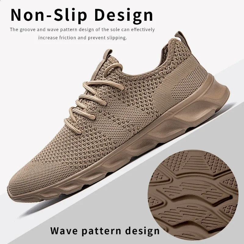 Mens Sneakers Breathable Running Shoes Ultralight Comfortable Casual Footwear Shoe Fashion Trendy Mesh Shoe Size 36-46 250805