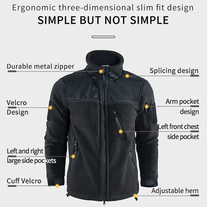 Winter Tactical Fleece Jacket Military Army Jacket Thermal Warm Camouflage Work Coats Mens Clothes Husband Field Jacket Outerwear W250809