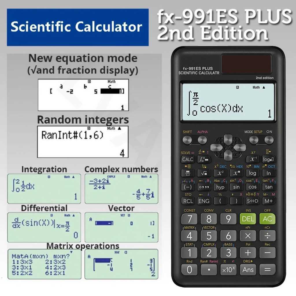 Digit Calculator For Fx-991es Scientific Calculator Calculadora Calculatrices Engineering Scientific Calculator With Cover W250809
