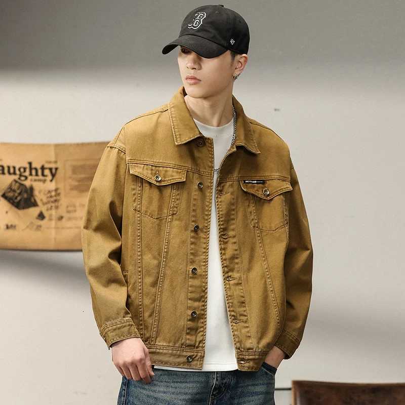 2023 Autumn Winter Mens Denim Jacket Premium Mens Plus Size Denim Jacket Fashionable Multi Pocket Loose Mens Hip Hop Denim W250809