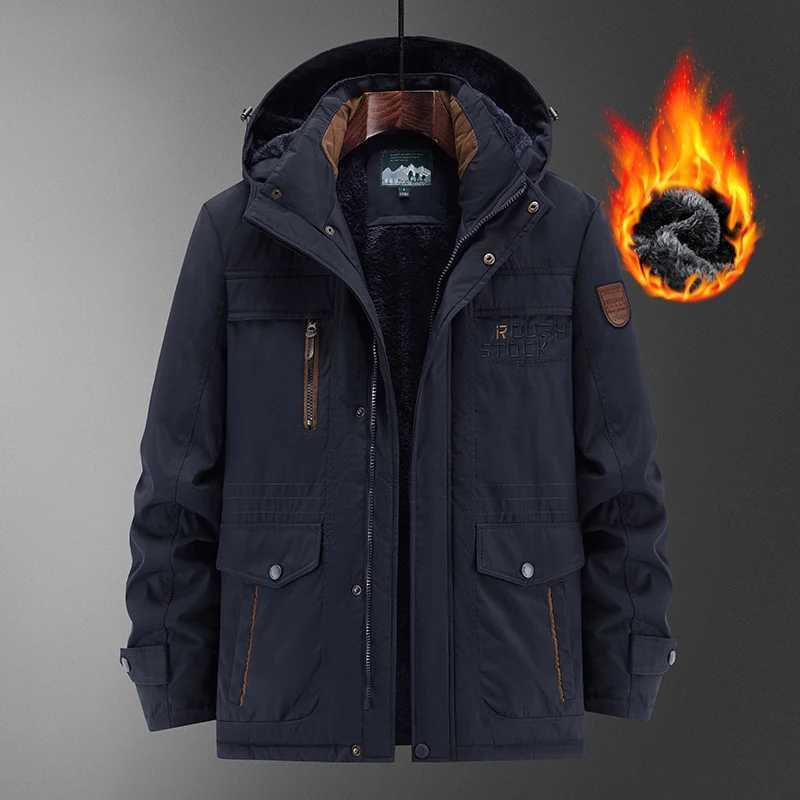 High-quality Winter Jackets Men Outdoor Casual Wear Thickened Fleece Workwear Windproof Waterproof Outdoor Mountaineering Suits W250809