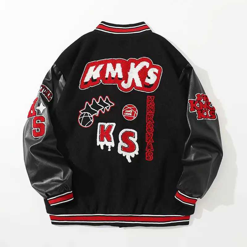American New Letter Flocking Baseball Uniform Jacket Y2K Retro Vintage Lovers Motorcycle Casual Jacket For Men And Women Coats W250809