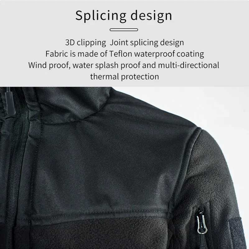 Winter Tactical Fleece Jacket Military Army Jacket Thermal Warm Camouflage Work Coats Mens Clothes Husband Field Jacket Outerwear W250809