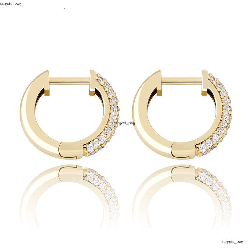 insIced Out VVS Zircon Round Unisex Hip-Hop Trendy Bling Earrings