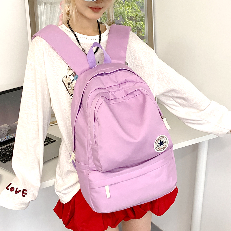 New large-capacity commuter backpack, fashionable and versatile school bag, casual and simple junior high school backpack