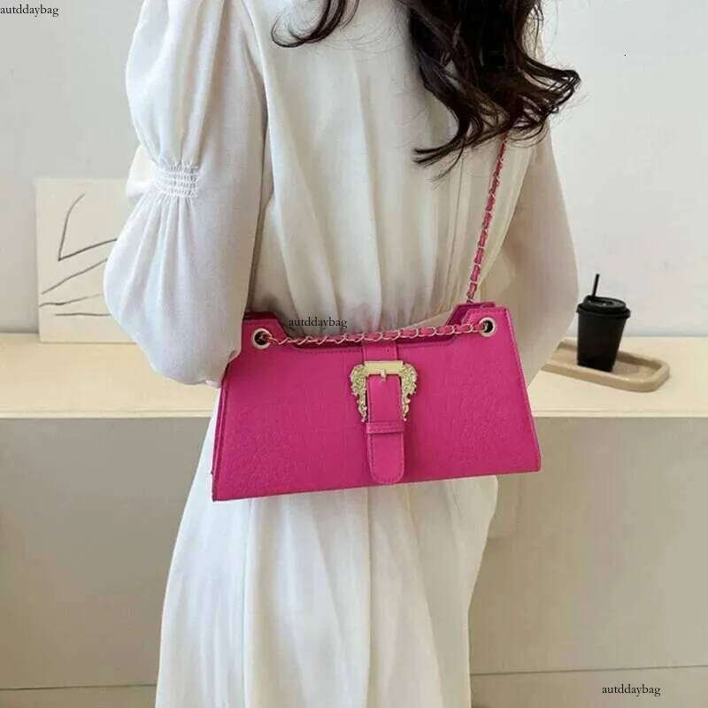 Women S Chic Underarm Bags New Fashion Crocodile Pattern Chain Shoulder Handbags Clutch Blue Green Armpit Ddmysheep