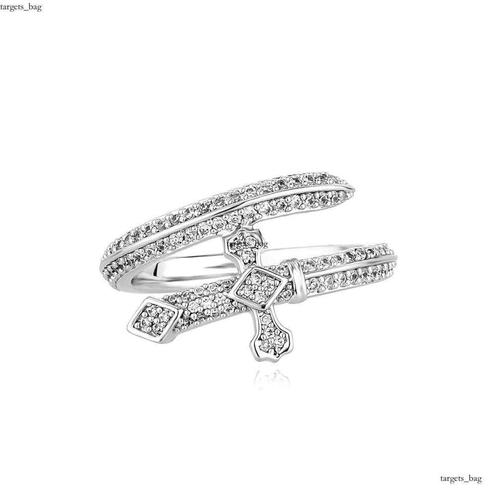 Men's Gold-Plated Diamond Sword of Justice Ring Couple Personality Band
