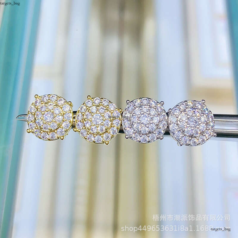 Hip Hop Zircon Hiphop Trendy Full Dia Electroplated Earrings New Ear Jewelry 111