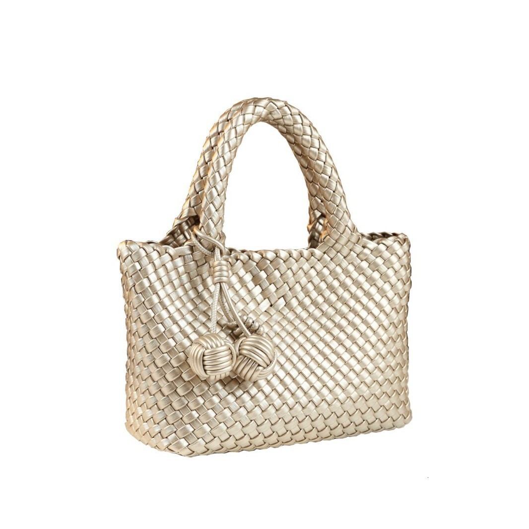 Free Shipping Designer Luxury Woven Small Bag New Elegant Crossbody Mother-daughter Bag Genuine Leather Women's Fashion Tote Shoulder Handbag Cas