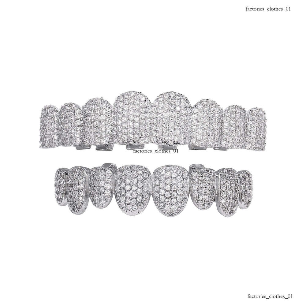 Special Price Zircon Full Dia Eight TEMU Hip-Hop Halloween Jewelry Rap Teeth Wholesale