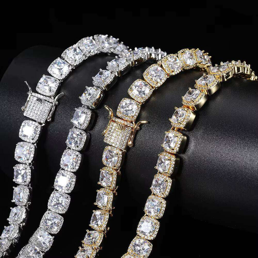 Hip Hop Men Jewelry Dia Choker Zircon Tennis Chain Iced Out Necklace