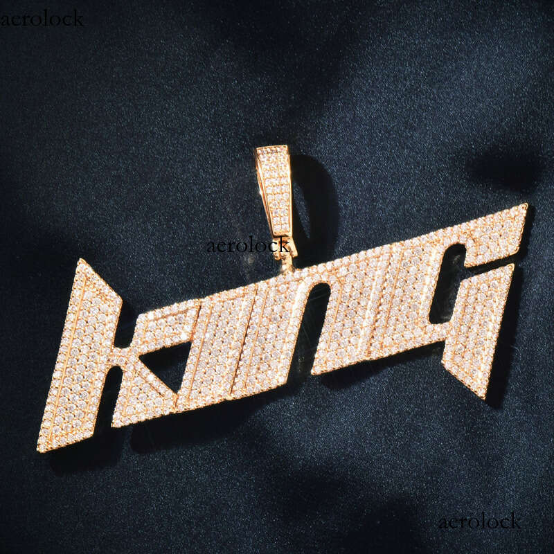 Hip-Hop Blade Combination Sterling Silver Inlaid Moissanite chain Full Dia Number Letter DIY Splicing Pendant Necklace