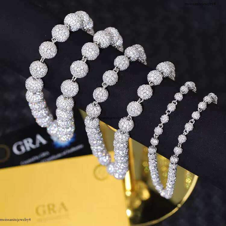 13-22 mm Wide S Sier Gold Plate Iced Out Dia VVS D Color Moissanite Cuban Link Chain Fine Jewelry Necklaces