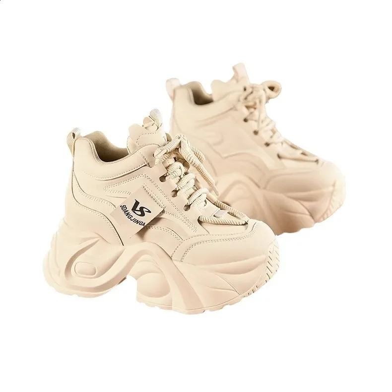 Women Dad Shoes Thick Sole Height Increasing Casual Shoes Chunky Sole Warm Comfortable Lace Up Platform Sneakers Ladies Shoe 250804