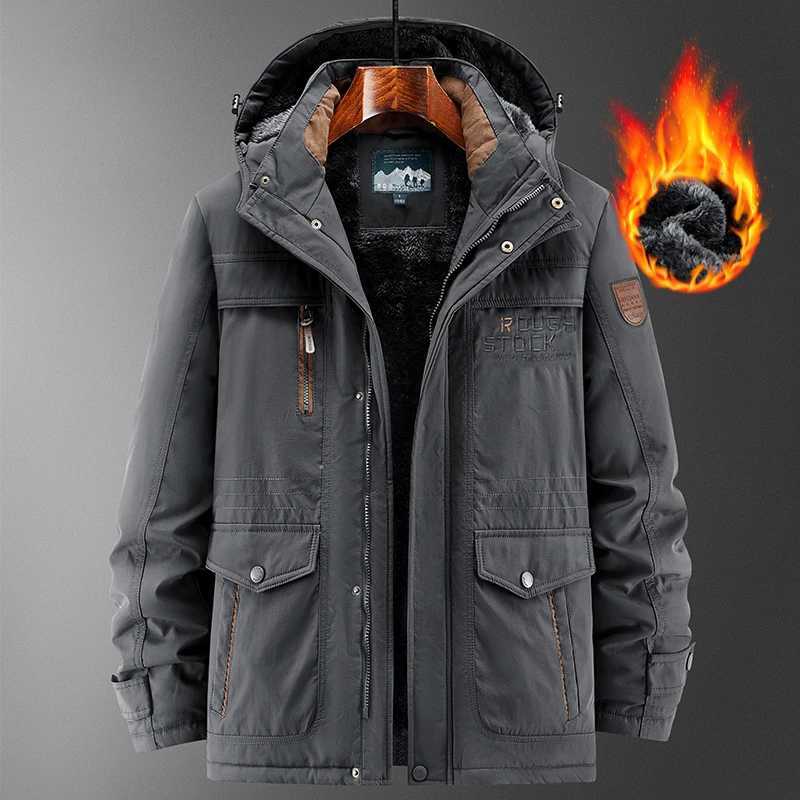 High-quality Winter Jackets Men Outdoor Casual Wear Thickened Fleece Workwear Windproof Waterproof Outdoor Mountaineering Suits W250809