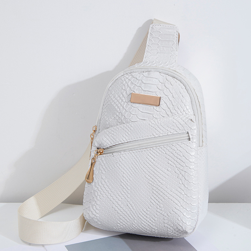 2025 Croc-Embossed Sling Bag for Women - Spacious Phone-Organized Crossbody Chest Pack, Trendy Anti-Theft Waist Purse