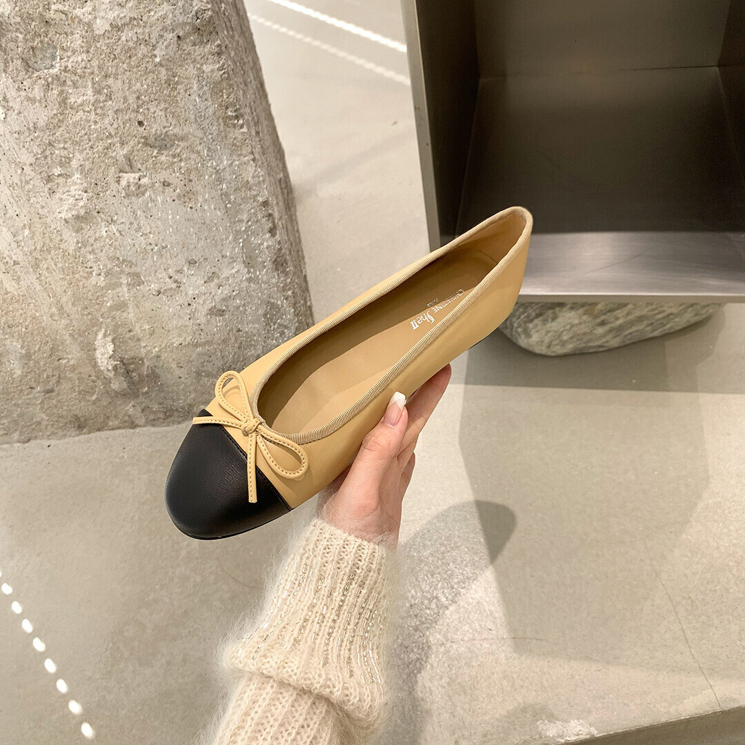 Brand Mixed Color Flats Women Slip On Casual Ballerina Soft Loafer Female Bow Knot Shoes Office Zapatillas De Mujer