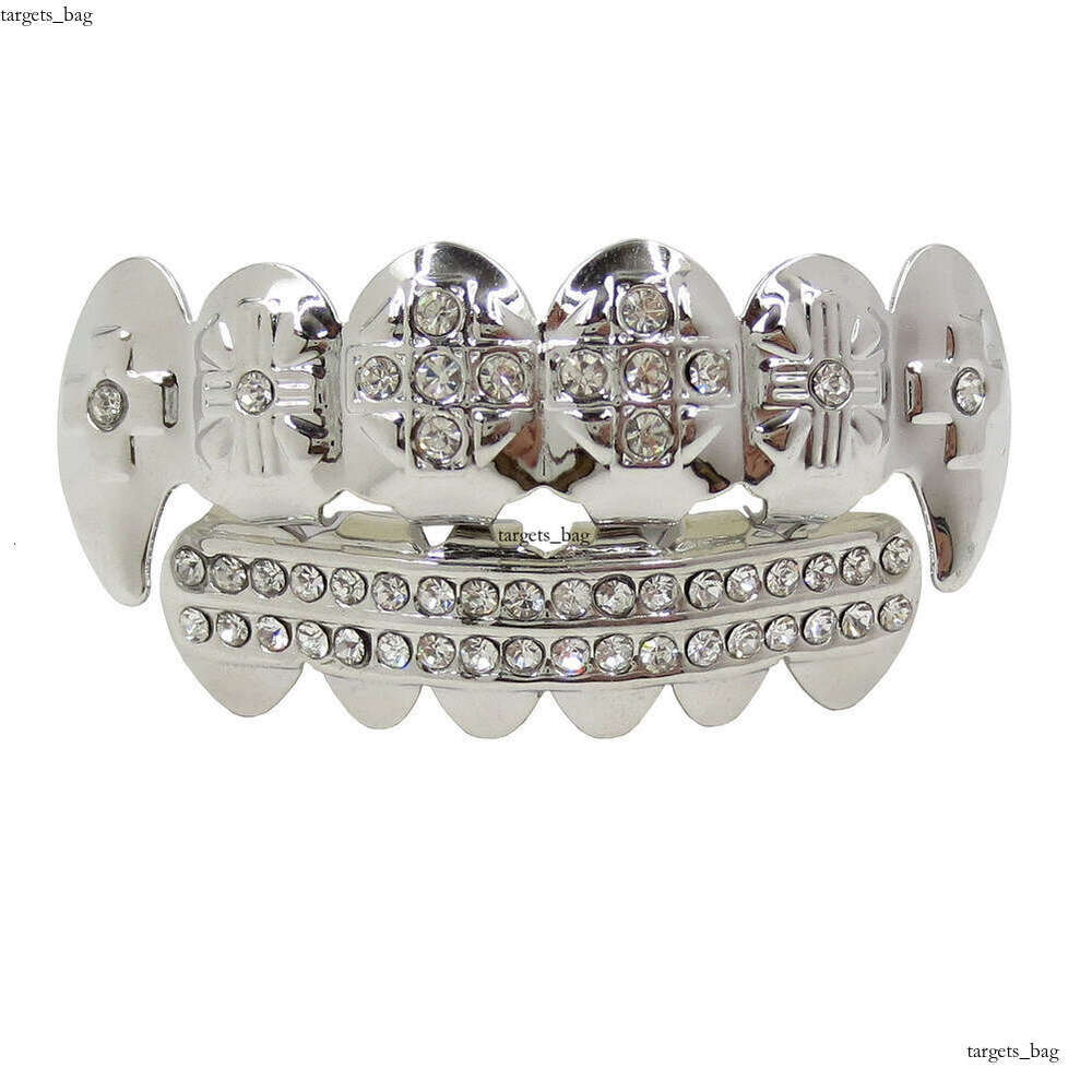 Bling Plated Dia Hip Hop Gold Sharp Teeth Shiny Street Cool