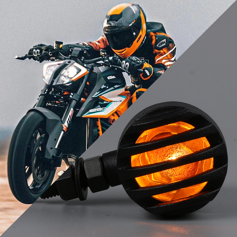 12V Retro Motorcycle Turn Signal Fender LED Bulbs Harley-Style Prince Motorcycle Electric Conversion Parts Scooter