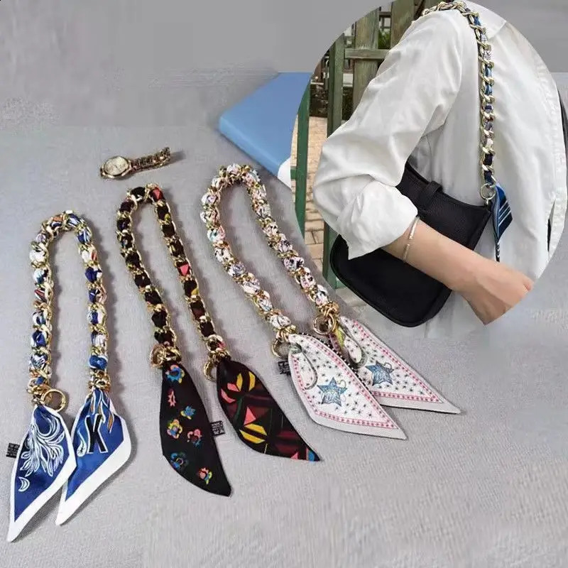 Bag Strap Decorative Chain Versatile Bag Chain Silk Scarf Woven Bag Shoulder Strap Trendy Single Buy Portable Chain Accessories 250808