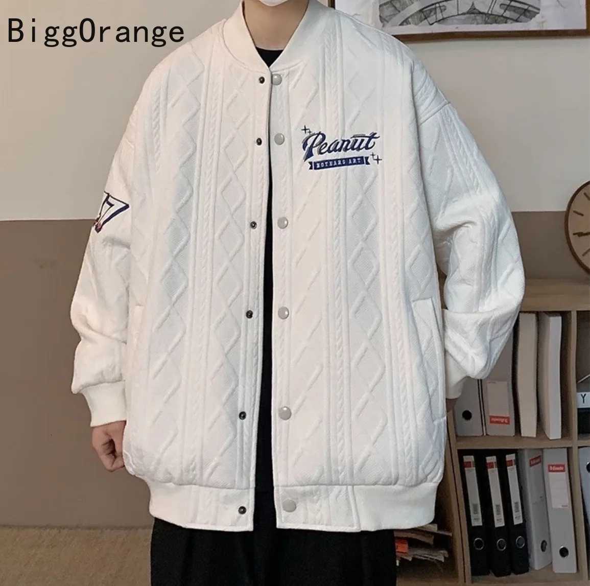 Mens casual jacket with embroidery decoration retro trend American style womens autumn and winter baseball uniform fashion couple. W250809