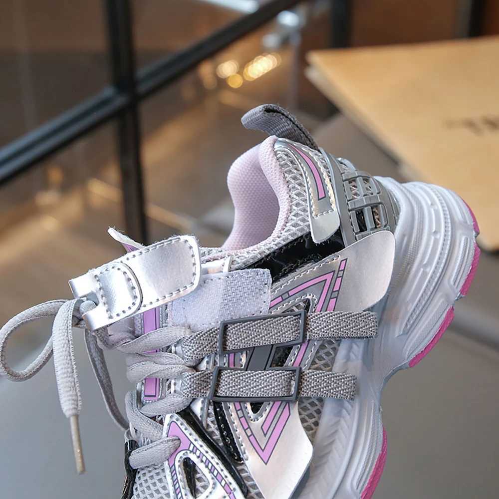 2025 PU Leather Sport Shoes for Children Designers Teenager Kids Sneakers Soft-soled Outdoor Boys Girls Running Shoes Sneaker L250808