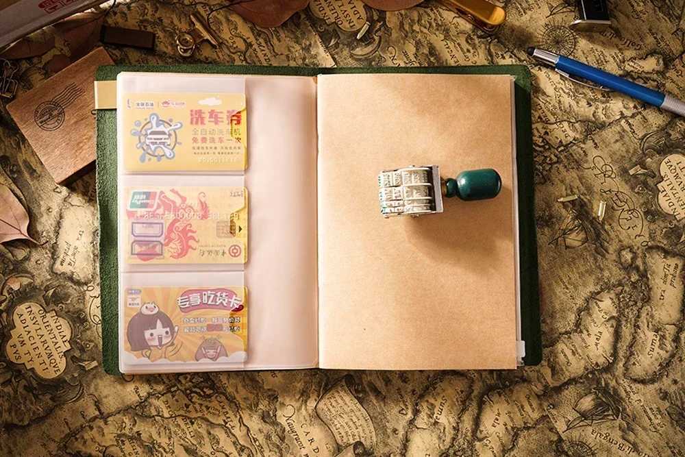 Genuine Leather Journal Travelers Notebook Retro Handmade Diary Portable Sketchbook Cowhide Gift Planner Engraved H260617