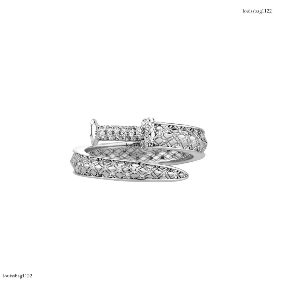 New Versatile Open Diamond Live Personality Design Sword of Justice Ring Earrings Couple Gift