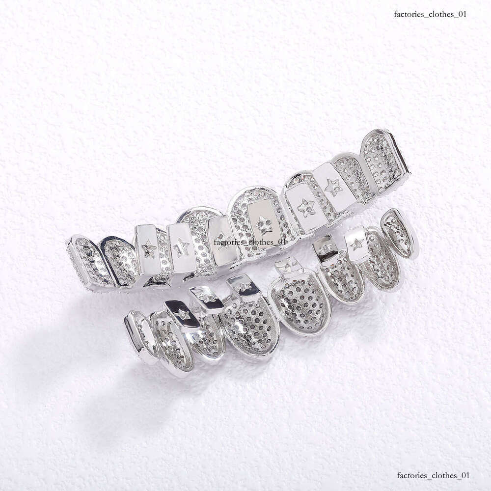 Special Price Zircon Full Dia Eight TEMU Hip-Hop Halloween Jewelry Rap Teeth Wholesale