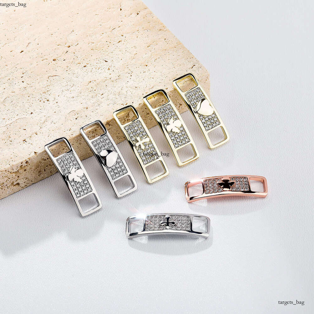 New Niche Design Hip-Hop Shoe Buckle Metal Accessories Zircon Cross Heart Angel Decoration National Trend