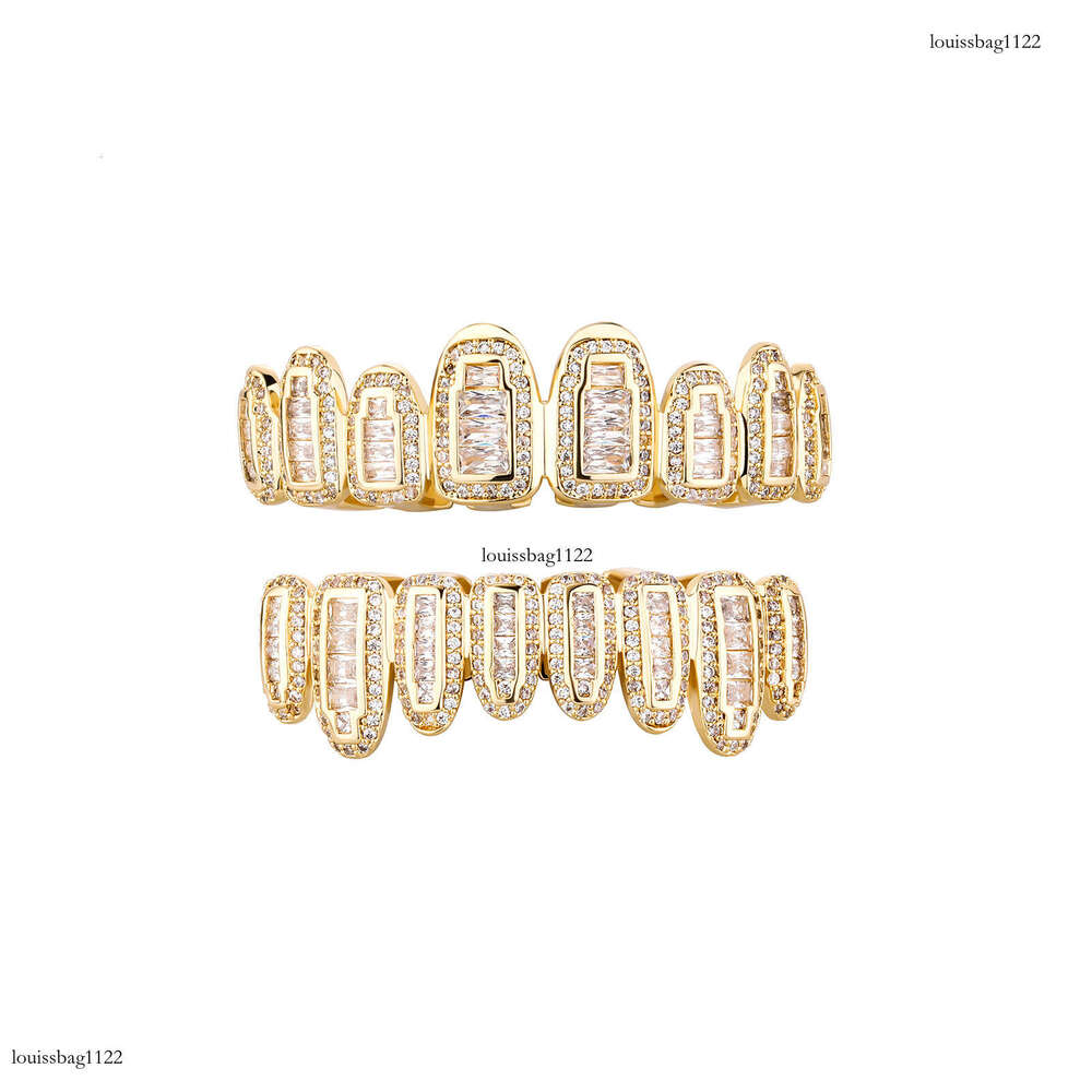 Hip-Hop Decorative Micro Paved Zircon Fang Set Braces Rap Trendy Fashion Accessories