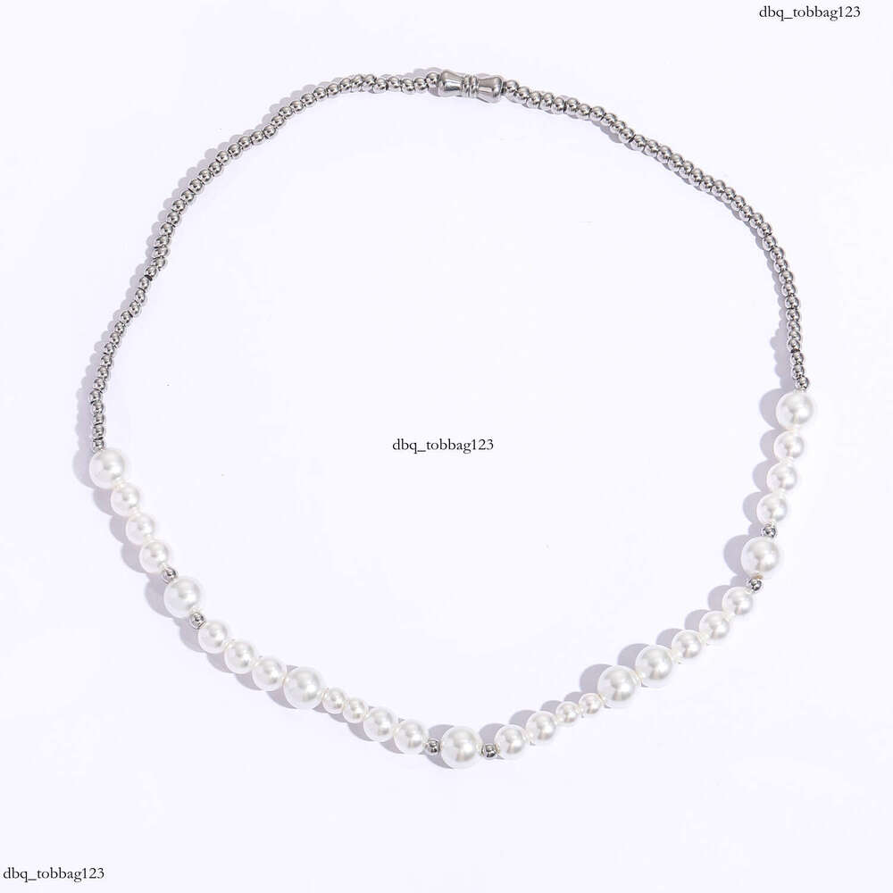 Ins Necklace Celebrity Sterling Silver Pearl Men's Personality Street Style Hip-Hop Clavicle Chain
