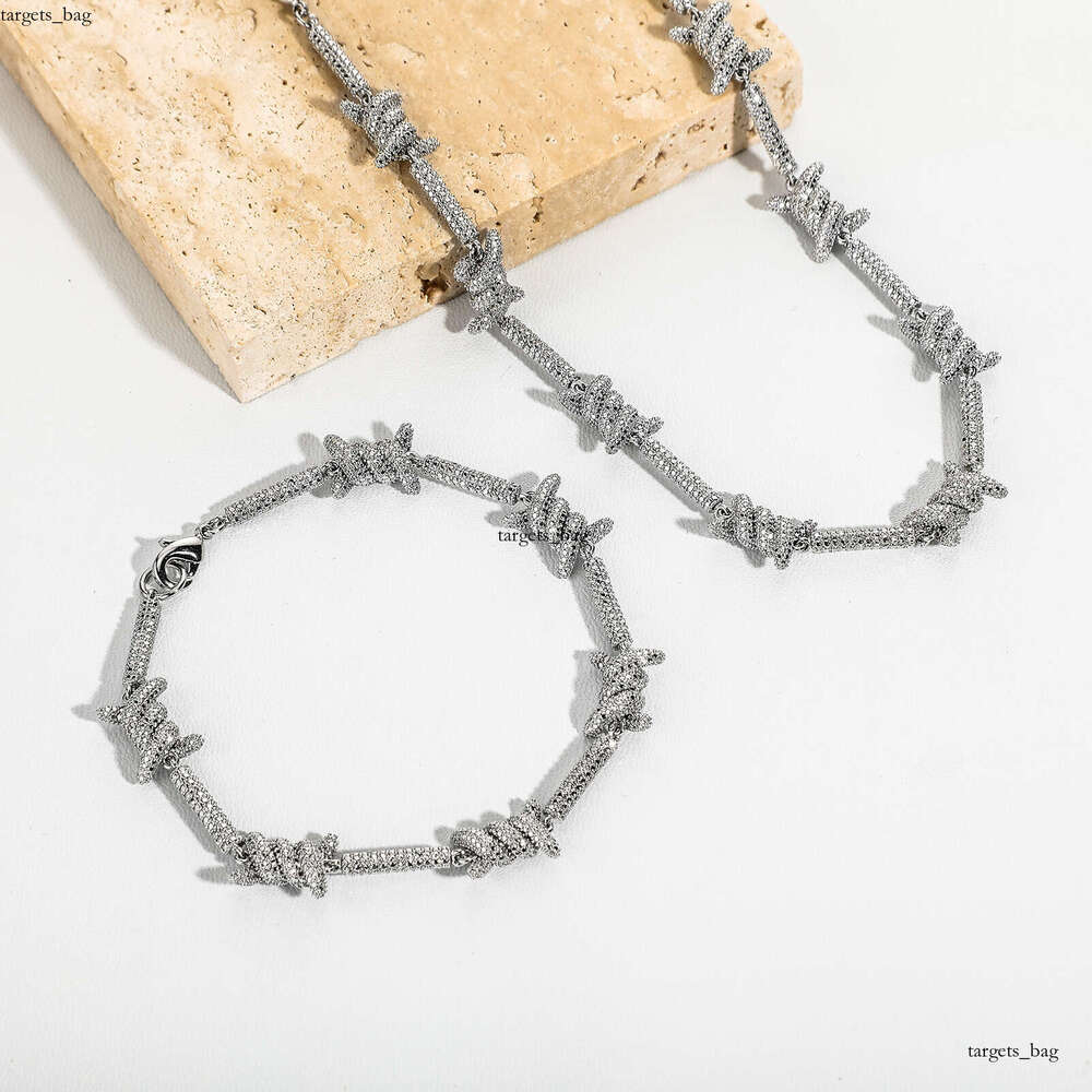 Hip Hop Color-Retaining Iron Wire Thorn Chain Necklace Men's Versatile Personality Bracelet Women's