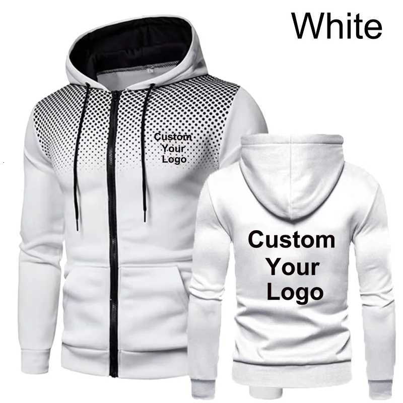 Fashion Custom Your Zipper Jacket Outdoor Sportswear Long Sleeve Men Personality Printing Sweatshirts W250809