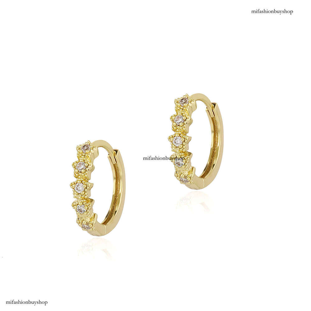 Design Sense Star Personality Patchwork Earrings Hip-Hop Men's Trendy Super Cool Zircon Ear Cuffs Fashion Accessories