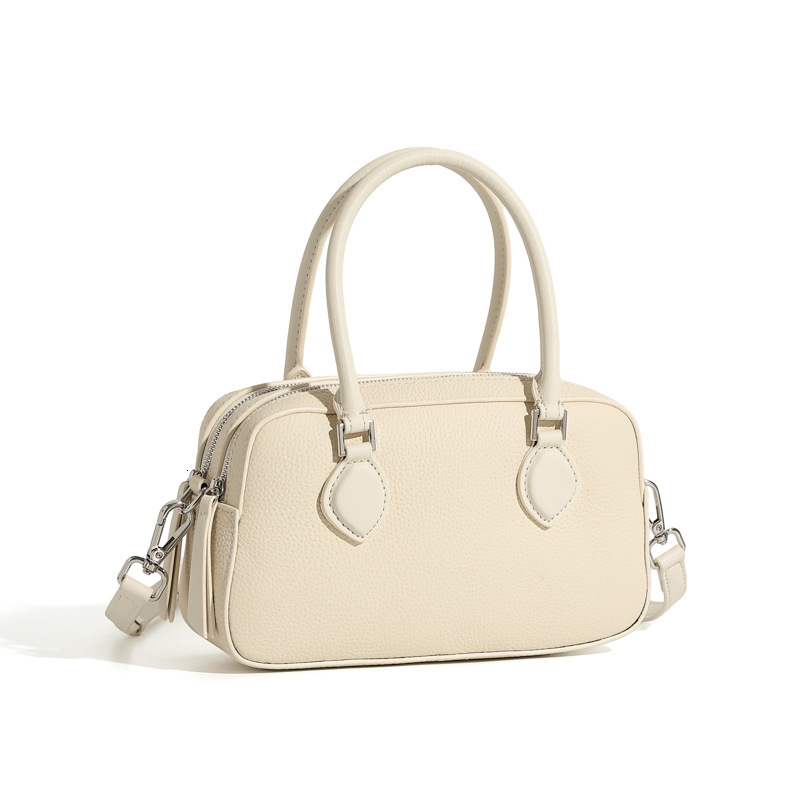 Genuine Leather High-End Feel Handheld Boston New Spring Summer Mini Crossbody Shoulder Pillow Underarm Women's Bag