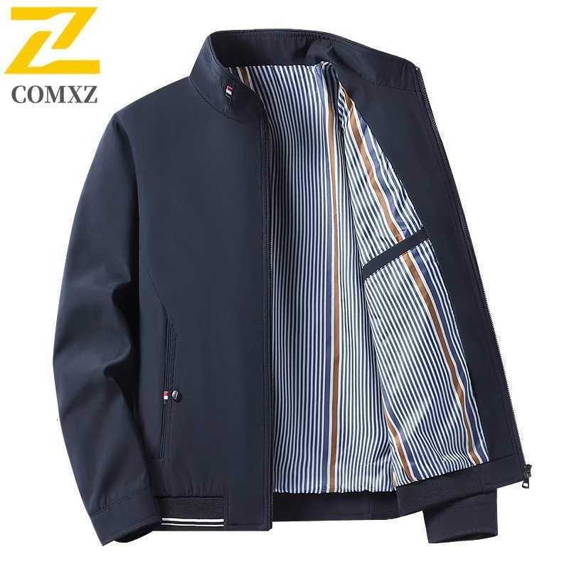 Brand Jacket Mens 2025 Spring And Autumn Fashion All-match Solid Color Collar Windproof Jacket Male Casual Business Loose Coat W250809