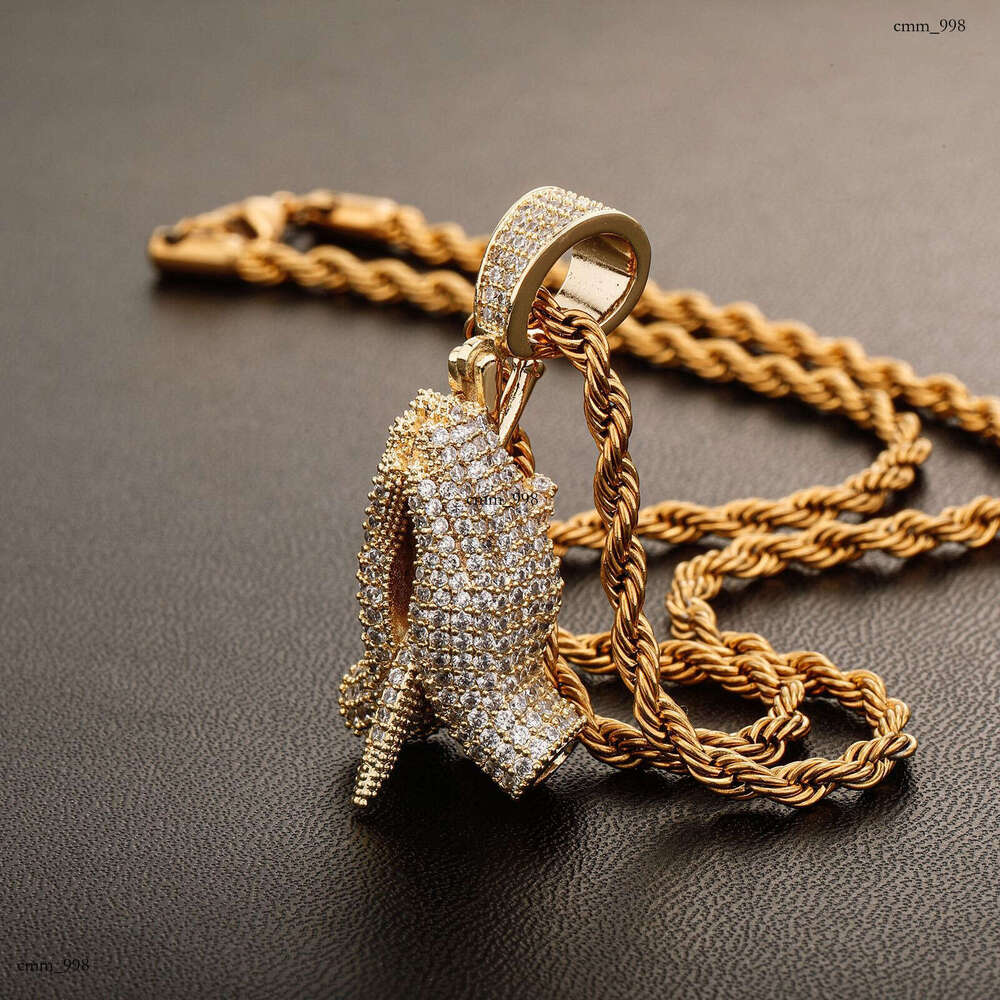 Minimalist Internet Celebrity Style Trendy Sterling Silver Necklace with Inlaid Dias Hip-Hop Jewelry for Men Prayer Pendant