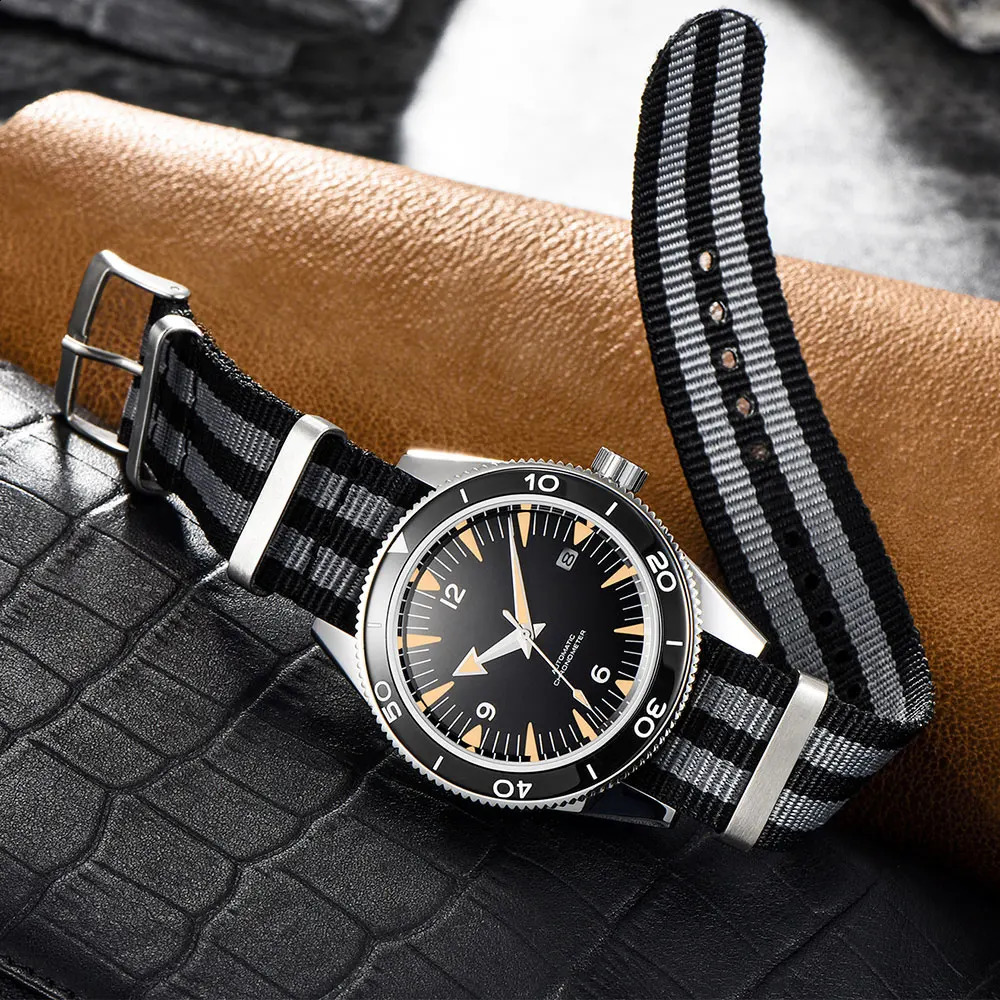 41MM Sapphire Glass 100m Waterproof Japan NH35A Automatic Luminous Mens Watch Nylon Strap 250807