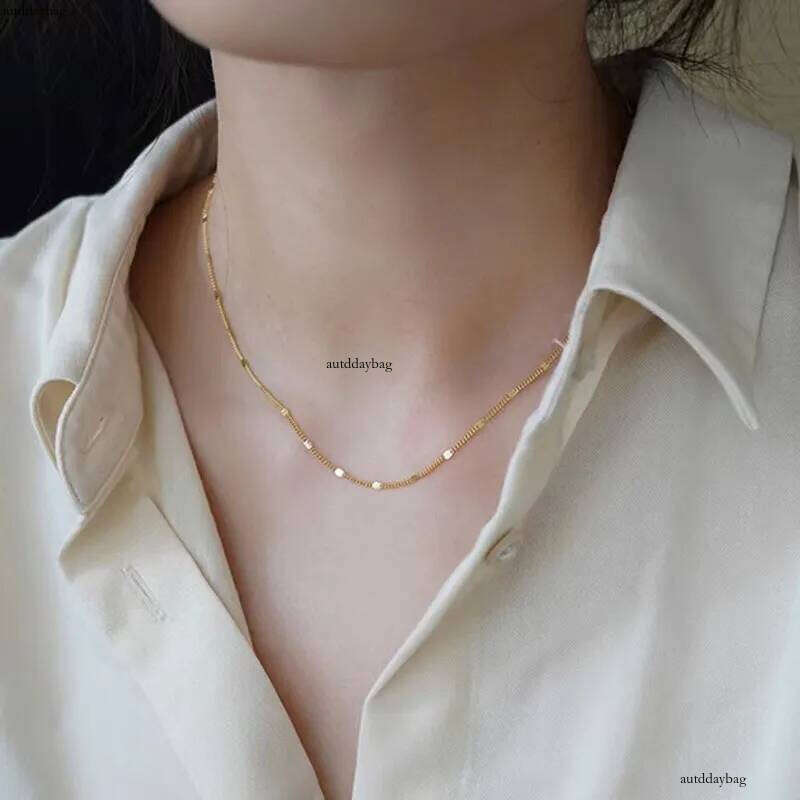 Choucong Fashion Jewelry Simple Shiny Real 100% Sterling Sier Party Elegant Eternity Women Wave Stack Clavicle Chain Necklace Gift Never Fade