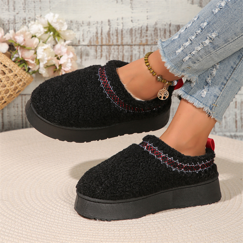Designer shoes free shipping new Outdoor trainer winter plush thick platform snow boots for women's keep warm classic short boots black brown