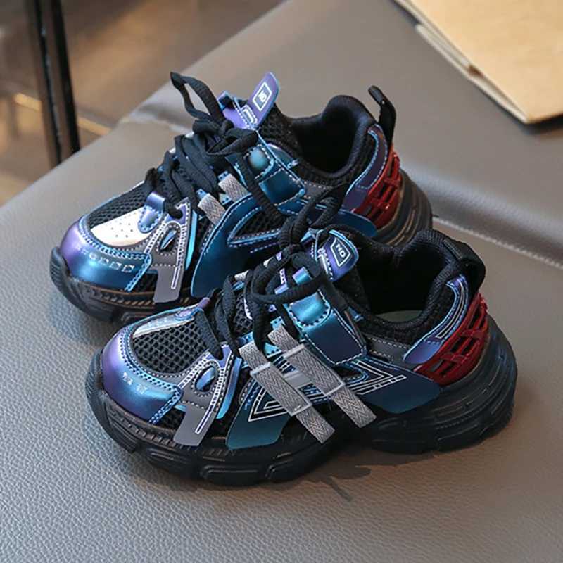 2025 PU Leather Sport Shoes for Children Designers Teenager Kids Sneakers Soft-soled Outdoor Boys Girls Running Shoes Sneaker L250808